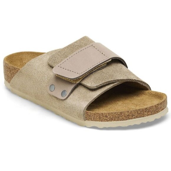 BIRKENSTOCK Kyoto Kids Suede Nubuck - Taupe Size EUR 34 / US 3-3.5 Hook & Loop - Picture 1 of 11